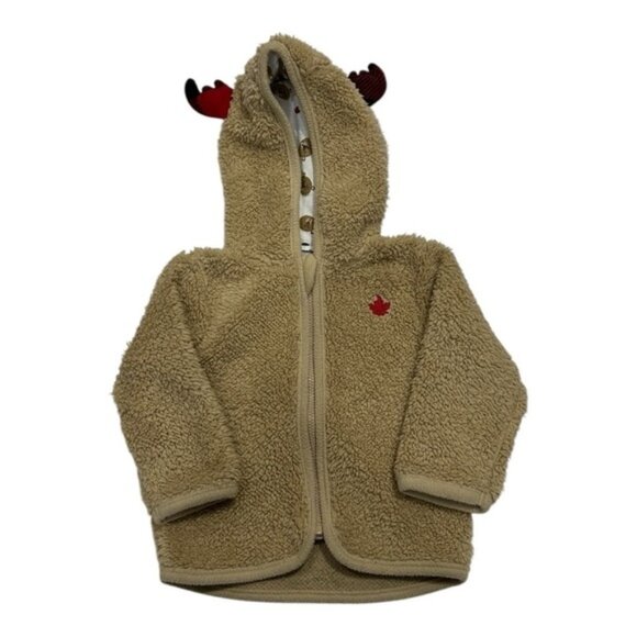 Canadiana Hooded Moose Ears Sweater Size 6-9 months - Picture 1 of 11